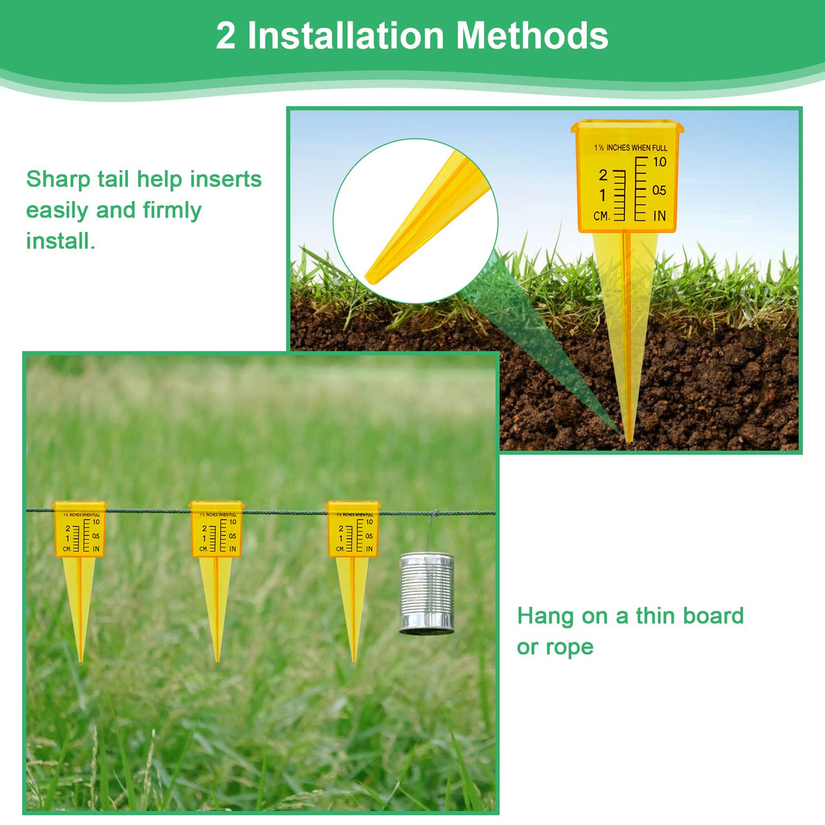 Anglekai durable plastic rain gauge resists corrosion