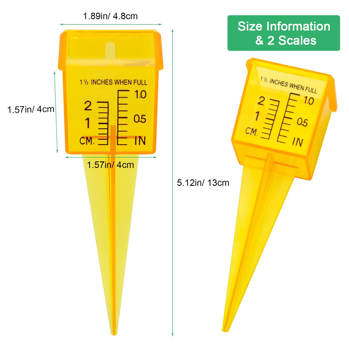 Anglekai rain gauge reading scales for precise measurement