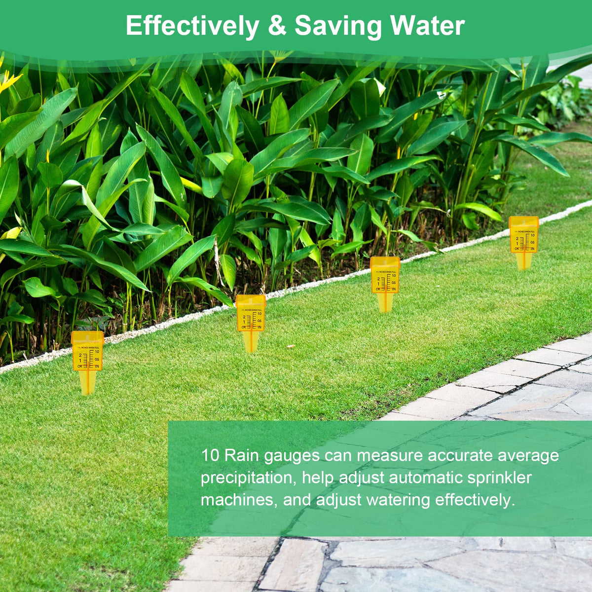 Anglekai rain gauge sharp tip anchors securely in soil