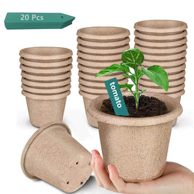 ANGTUO peat pots eco-friendly seedling set with drainage holes.