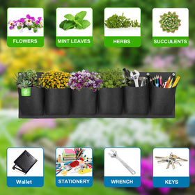 ANGTUO railing planter demonstrates easy installation with hooks or zip ties.
