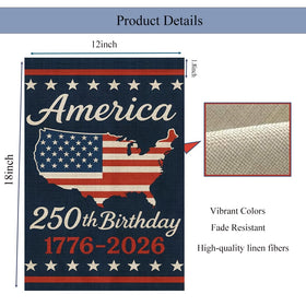 AnHdrFy commemorative 1776-2026 lettering on flag for celebration