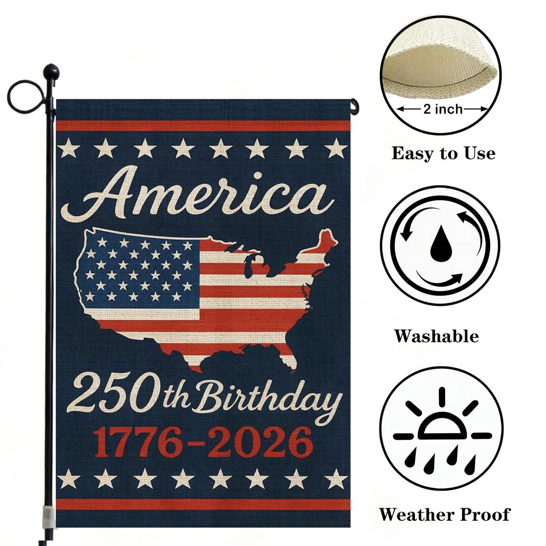 AnHdrFy outdoor flag resists fading and weather elements