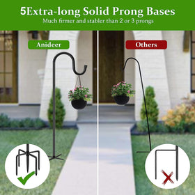 ANIDEER 48-Inch Shepherds Hook quick assembly with twist-together poles.