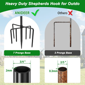 ANIDEER adjustable height pole set to 52, 68, or 84 inches for versatile placement