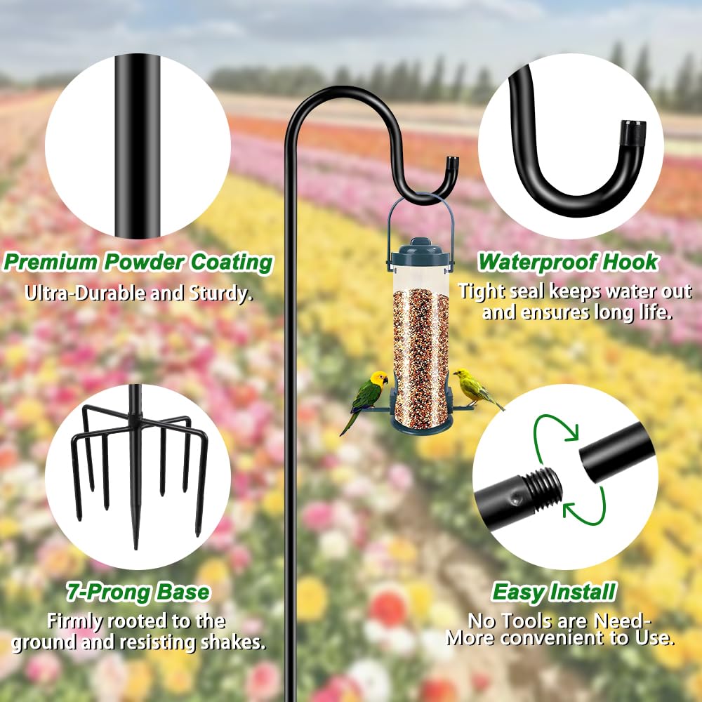 ANIDEER seven-prong base provides upright stability in garden setups