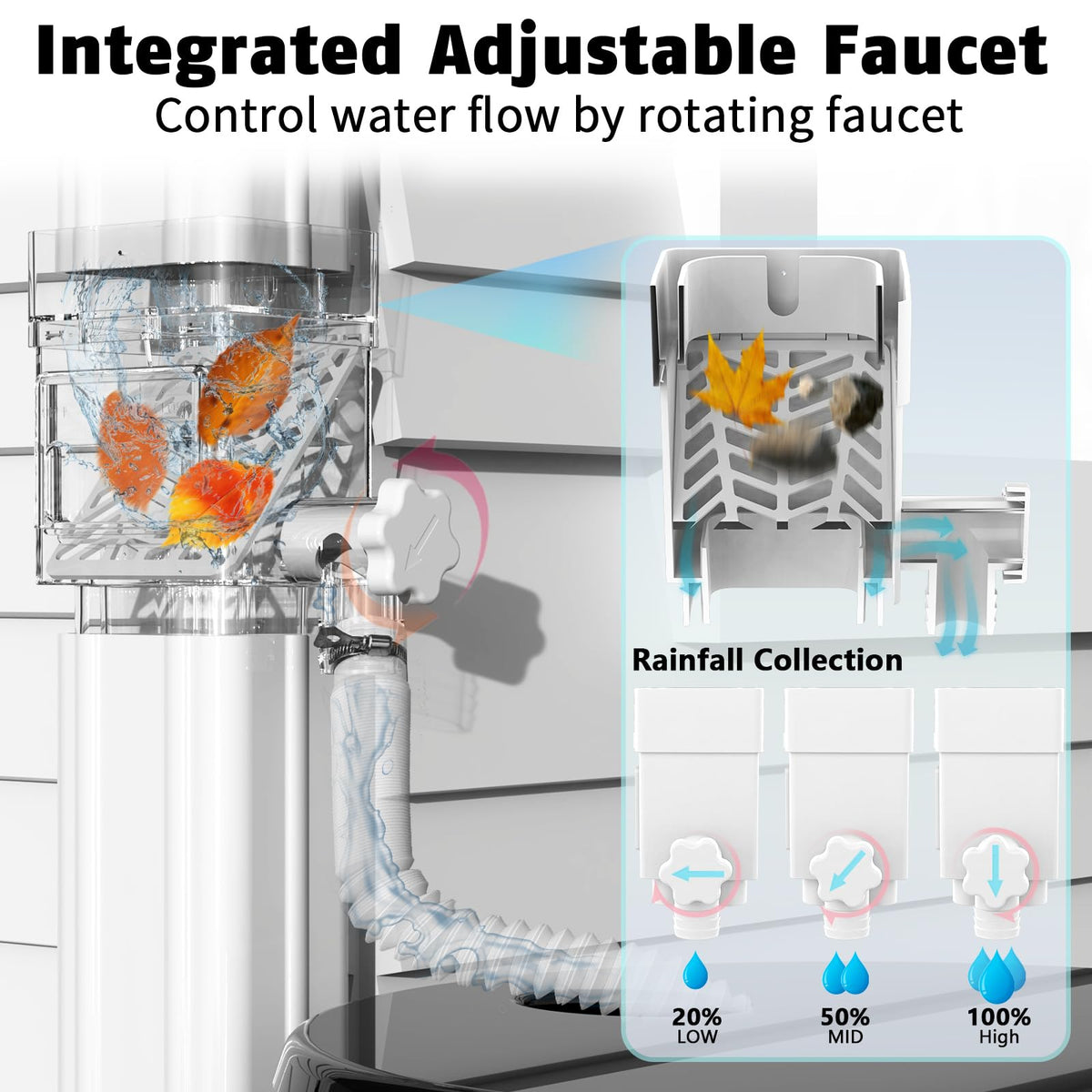 Anivia filter net captures debris, reducing clogs and maintenance needs.