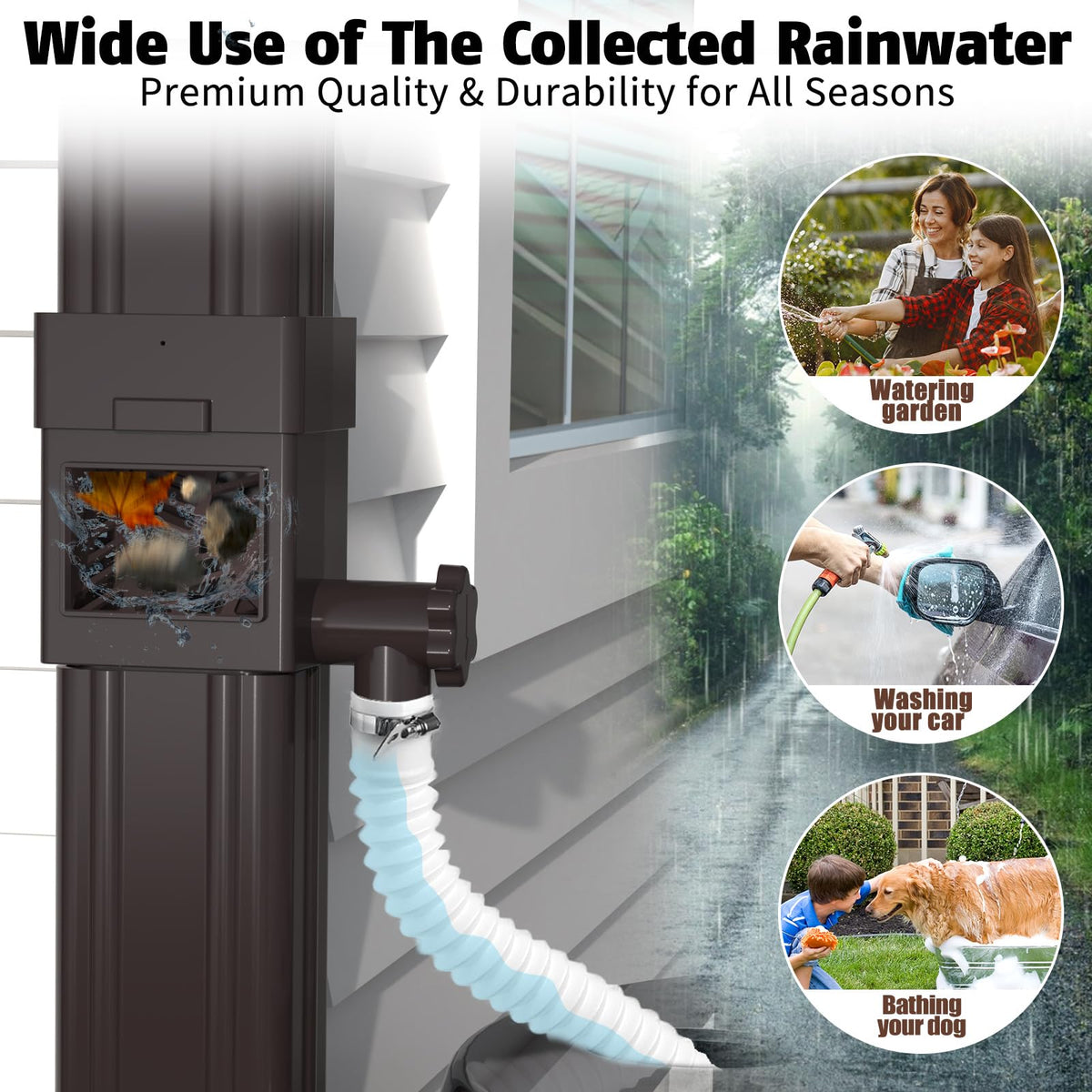 Anivia filter window enables easy cleaning to keep collected rainwater cleaner.