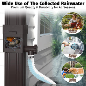 Anivia filter window enables easy cleaning to keep collected rainwater cleaner.