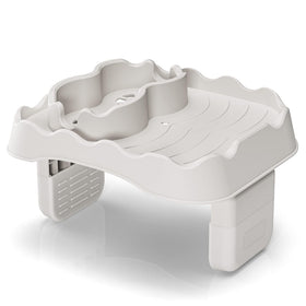 Anivia hot tub table tray clip-on-edge secures attachment for easy reach.