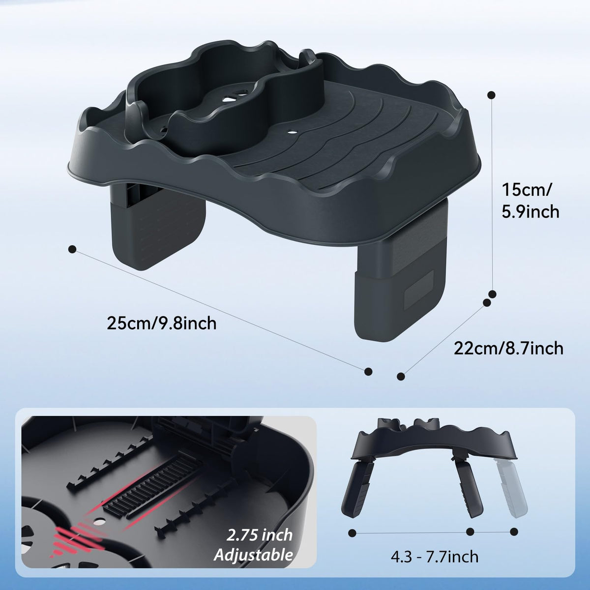 Anivia tray measures 9.8 by 8.7 inches for a compact, versatile fit.
