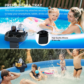 Anivia tray uses non-slip rubber to protect the pool wall during use.