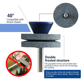 Ankda three-pack lawn mower sharpeners in a gray box for easy gifting.