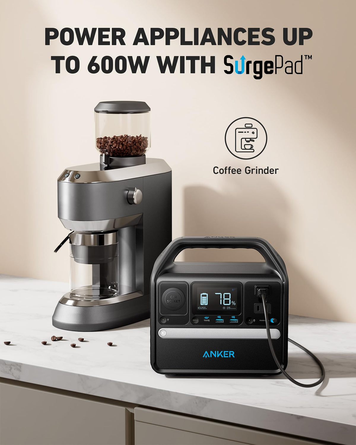 Anker 521 Power Station durable construction for rugged outdoor use