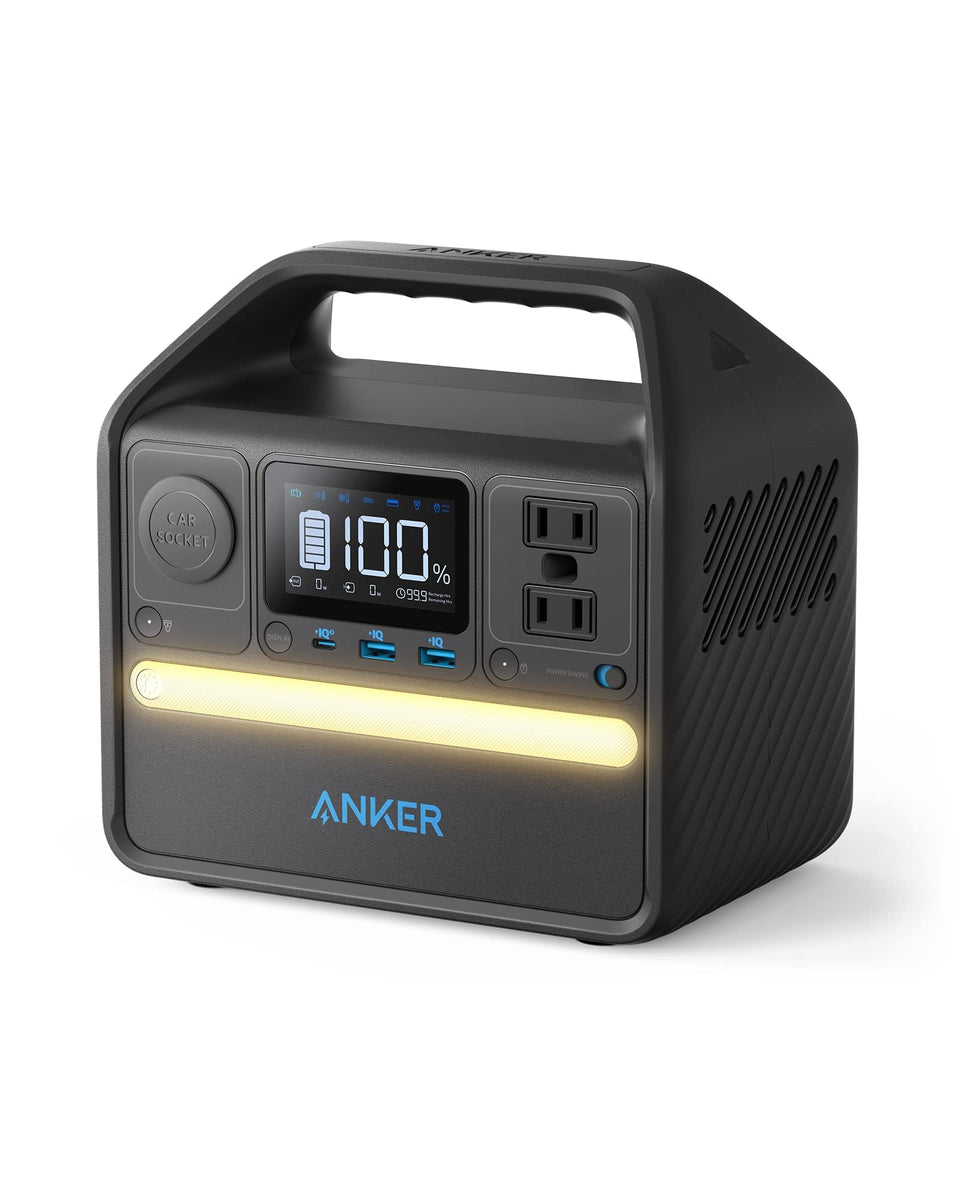 Anker 521 Power Station front view, compact outdoor power solution