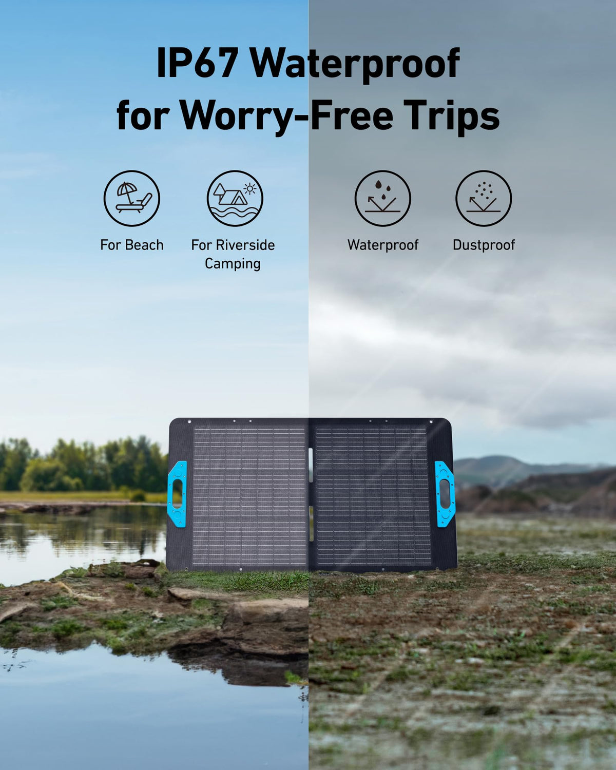 Anker SOLIX PS100 lightweight at 4.4 kg for easy backpack and RV travel.