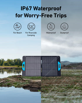 Anker SOLIX PS100 lightweight at 4.4 kg for easy backpack and RV travel.