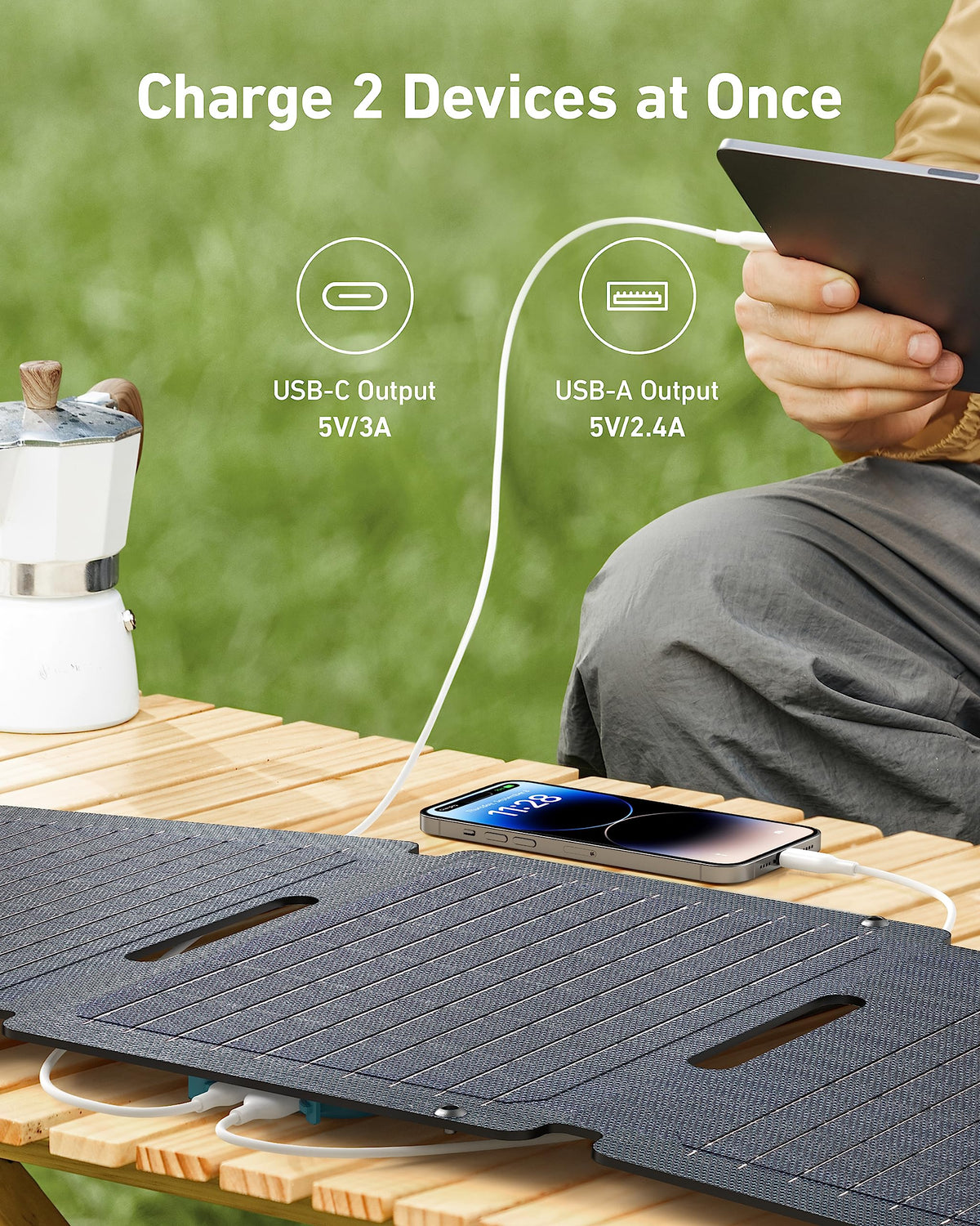 Anker Solix PS30 IP65 design resisting rain and dust during outdoor use.