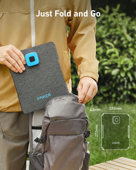 Anker Solix PS30 solar panel capturing sunlight for on-the-go charging.