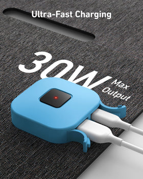 Anker Solix PS30 showing USB-C and USB-A ports for versatile device charging.