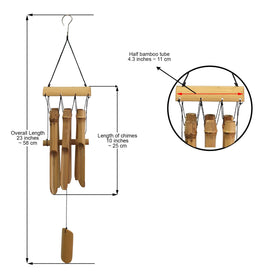 Ankinte bamboo wind chime garden display adding gentle tones to outdoors.