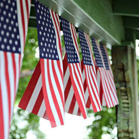 July 4th decor with Anley pennants for festive celebrations