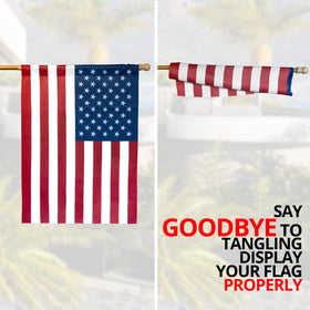 Anley adjustable bottom clip fitting sleeved flags securely
