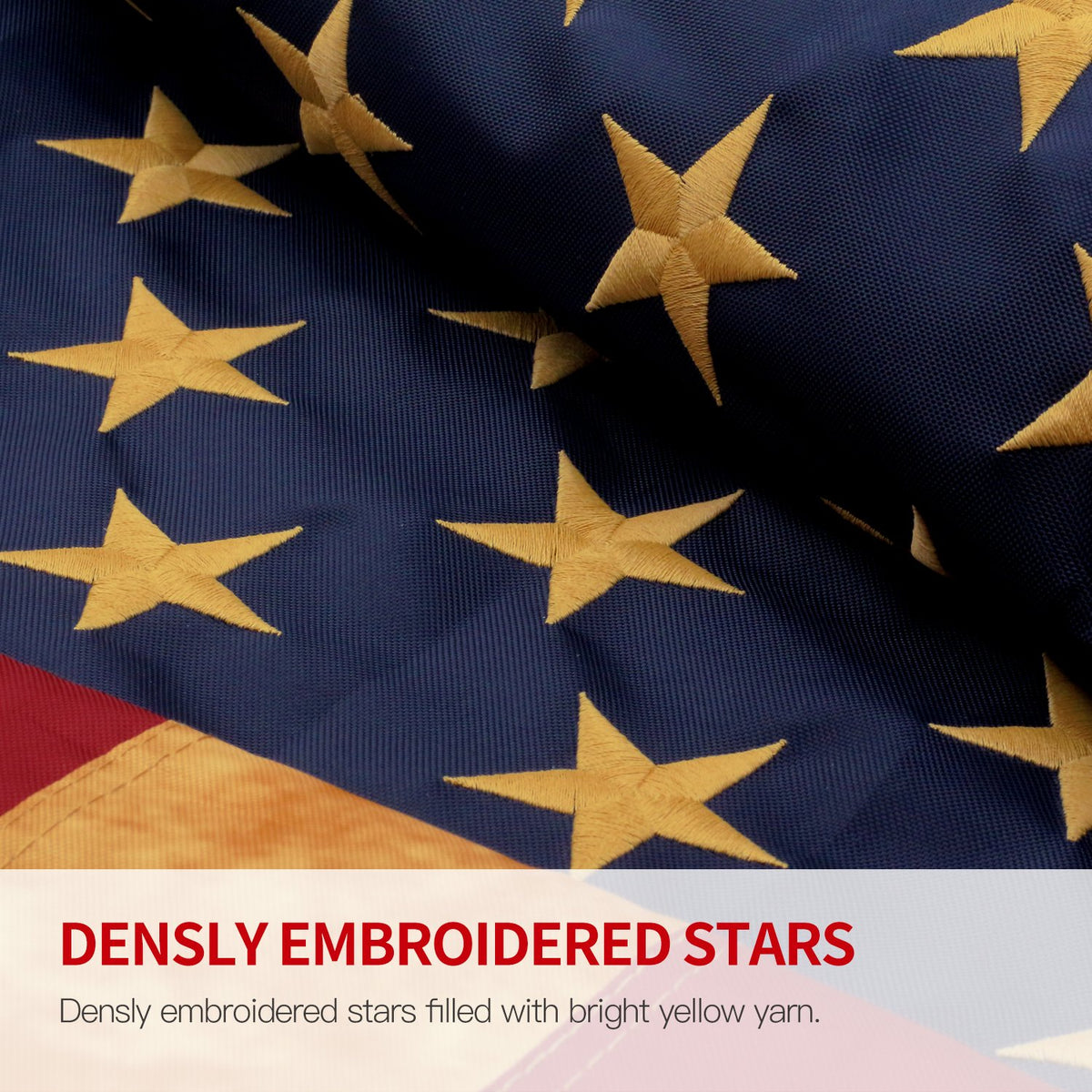 Anley flag header with brass grommets for secure mounting