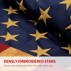 Anley flag header with brass grommets for secure mounting