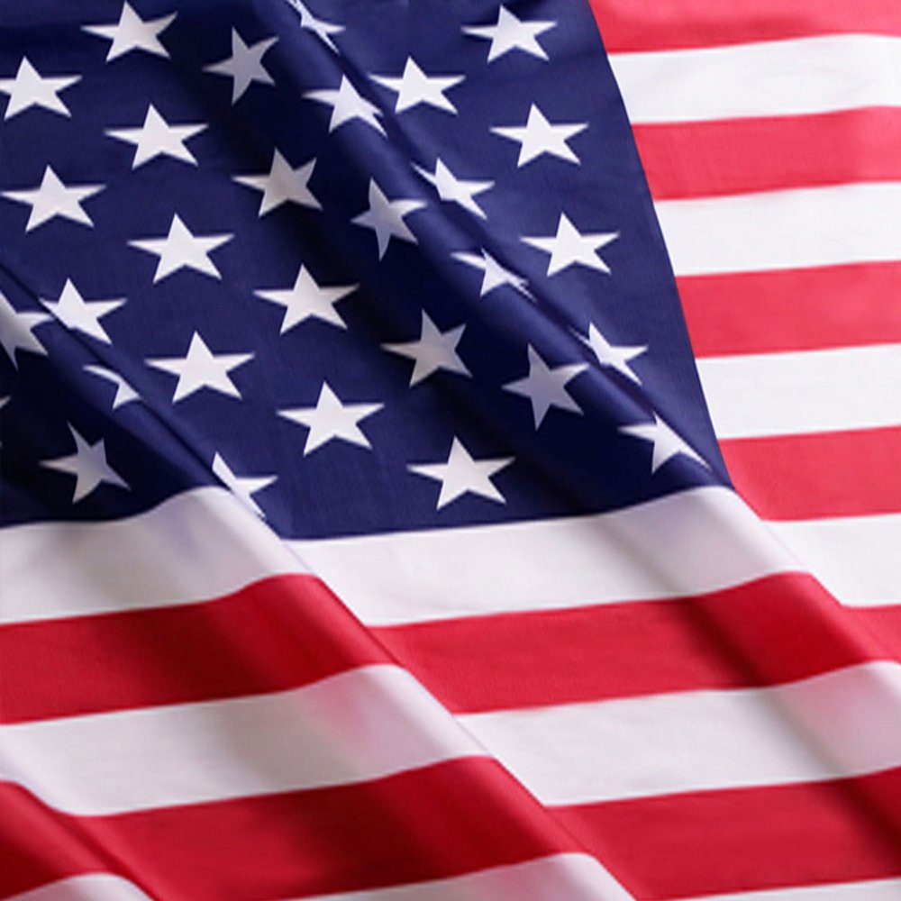 Anley flag showing canvas header and brass grommets for durability