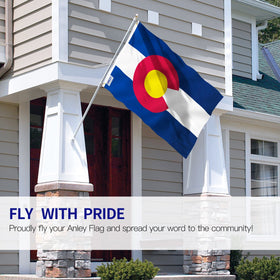 Anley Colorado state flag stitching and canvas header detail for durability
