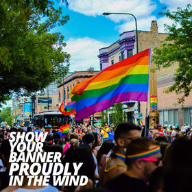 Double-stitched edges on the Anley rainbow flag ensure long-lasting outdoor use.