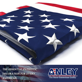 Anley EverStrong flag with brass grommets for secure mounting on flagpoles.