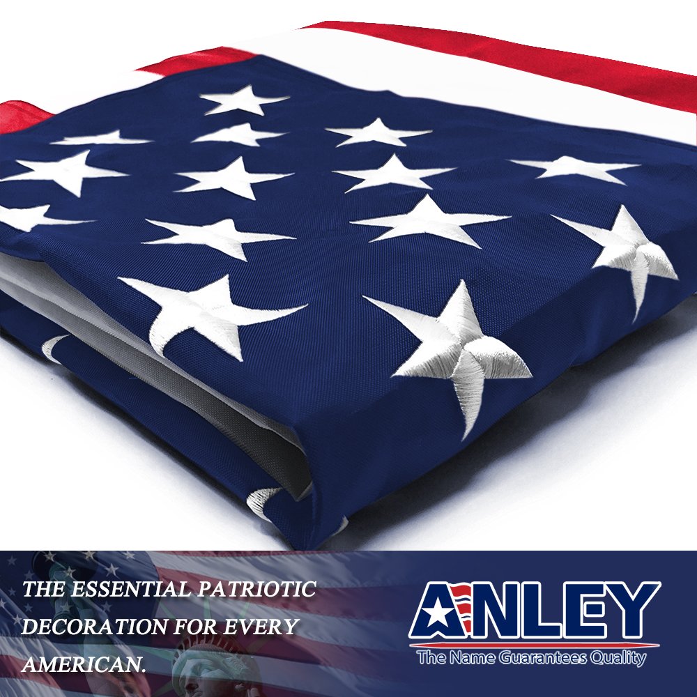 Anley EverStrong flag with brass grommets for secure outdoor mounting.