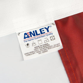 Anley EverStrong flag packaging ready for quick hanging