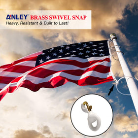 Anley flag accessory rubber coating provides silent hook performance on windy days