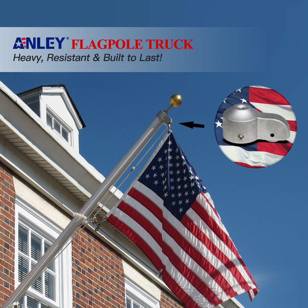 Anley flagpole truck rust-proof aluminum design for long-lasting use