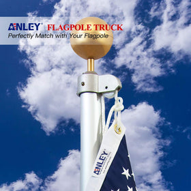Anley flagpole truck threaded spindle 0.5-13 NC compatible with standard toppers