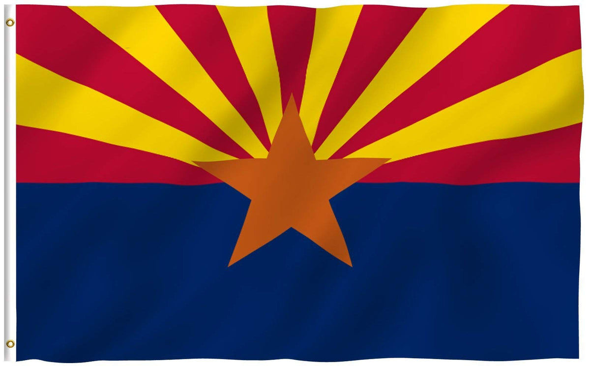 Anley Fly Breeze Arizona State flag on display with outdoor-ready colors