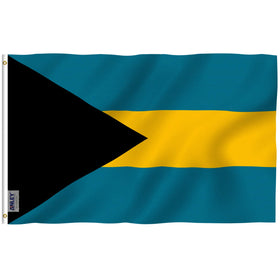 Anley Fly Breeze Bahamas flag close-up shows bright vivid color for outdoor display