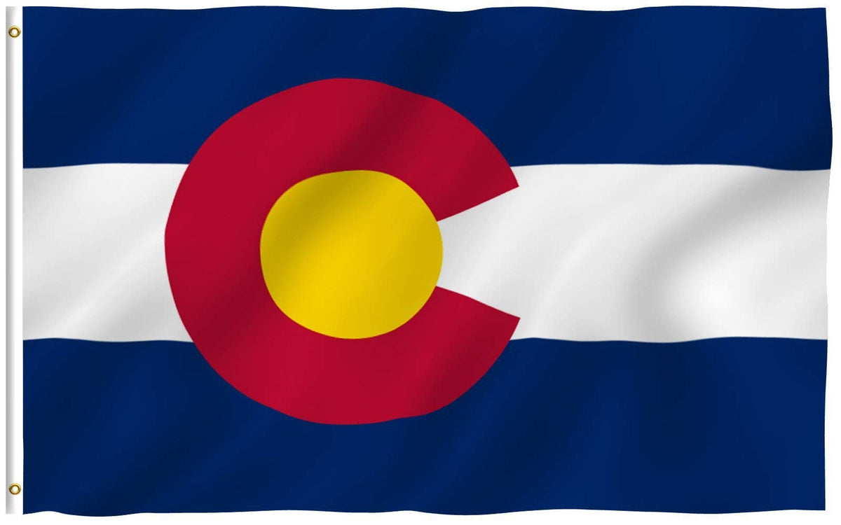 Anley Colorado state flag full view with vivid, fade-resistant colors for outdoor display
