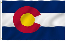 Anley Colorado state flag full view with vivid, fade-resistant colors for outdoor display