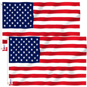 Anley Fly Breeze 3x5 flag closeup stitching showcases durable construction for outdoor use.