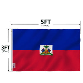 Packaging and 3-month coverage for Anley Haiti flag.