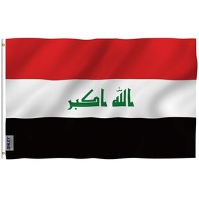 ANLEY Fly Breeze Iraq flag 3x5 with vivid color for outdoor display.