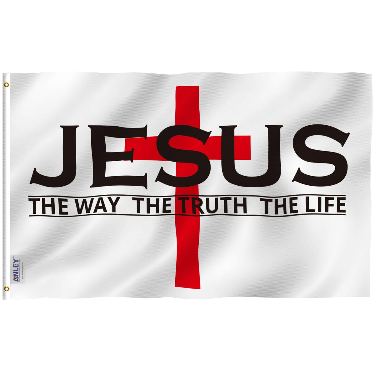 Anley Fly Breeze flag front view with vibrant, fade-proof print.