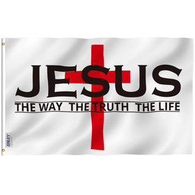 Anley Fly Breeze flag front view with vibrant, fade-proof print.
