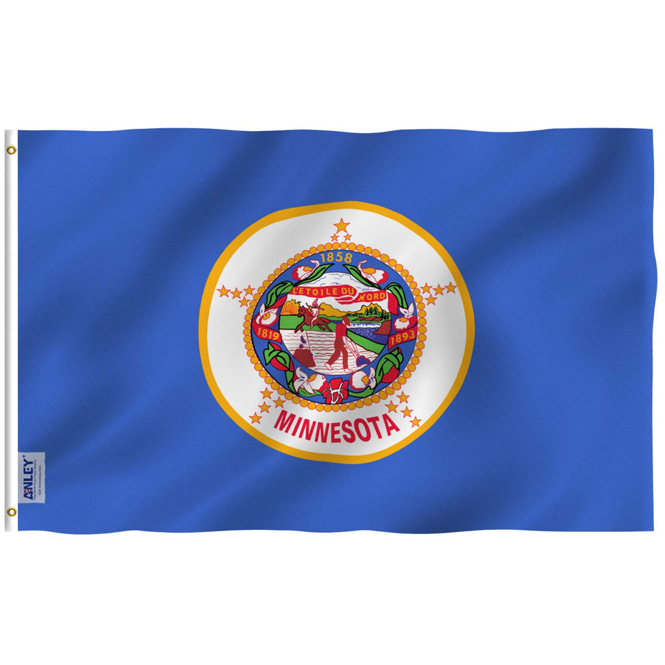 Anley Fly Breeze Minnesota flag with vivid color for outdoor use