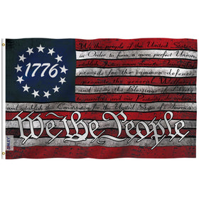 Anley Fly Breeze We the People flag, full view, outdoor display.