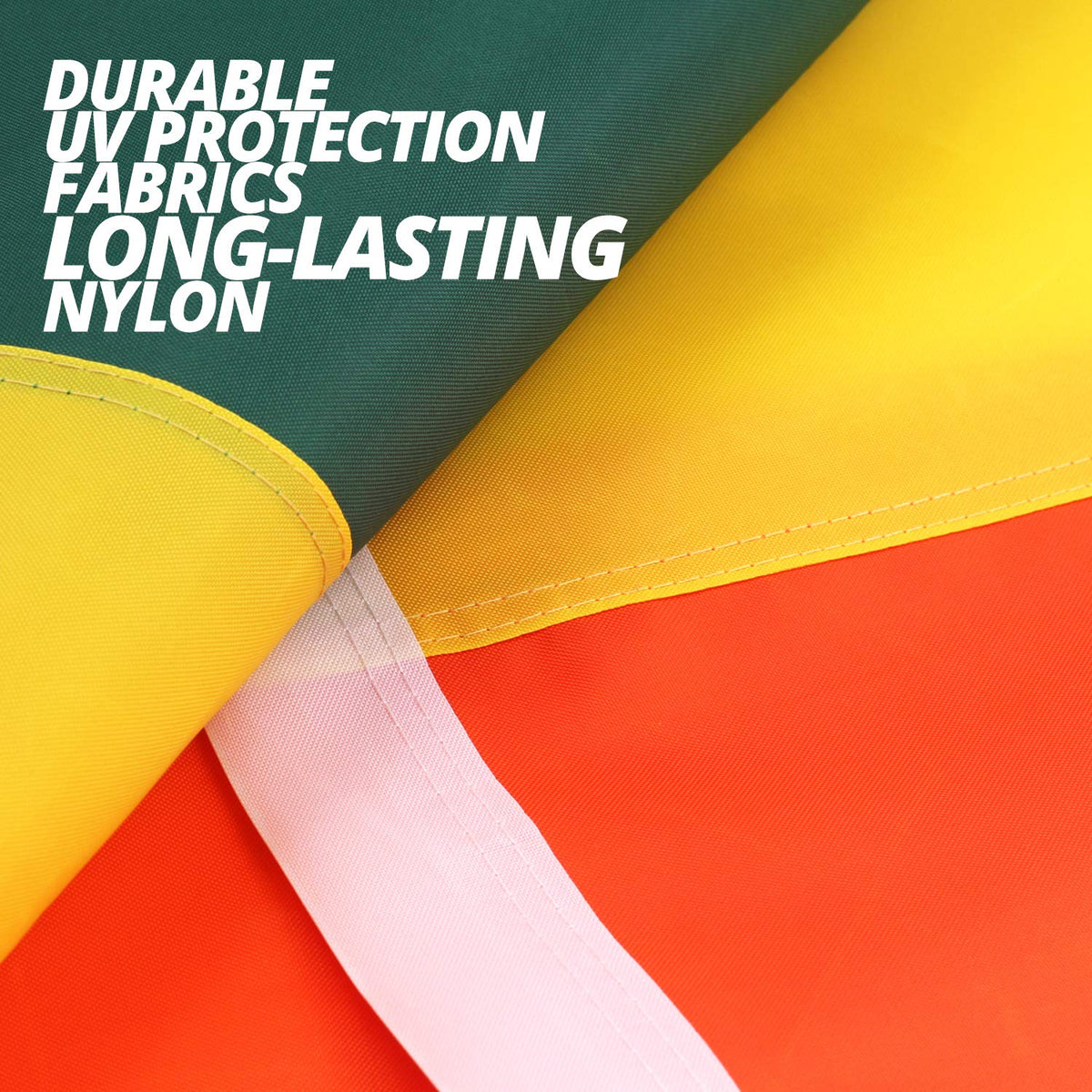 Lightweight polyester fabric feels smooth and flies well in mild breeze.